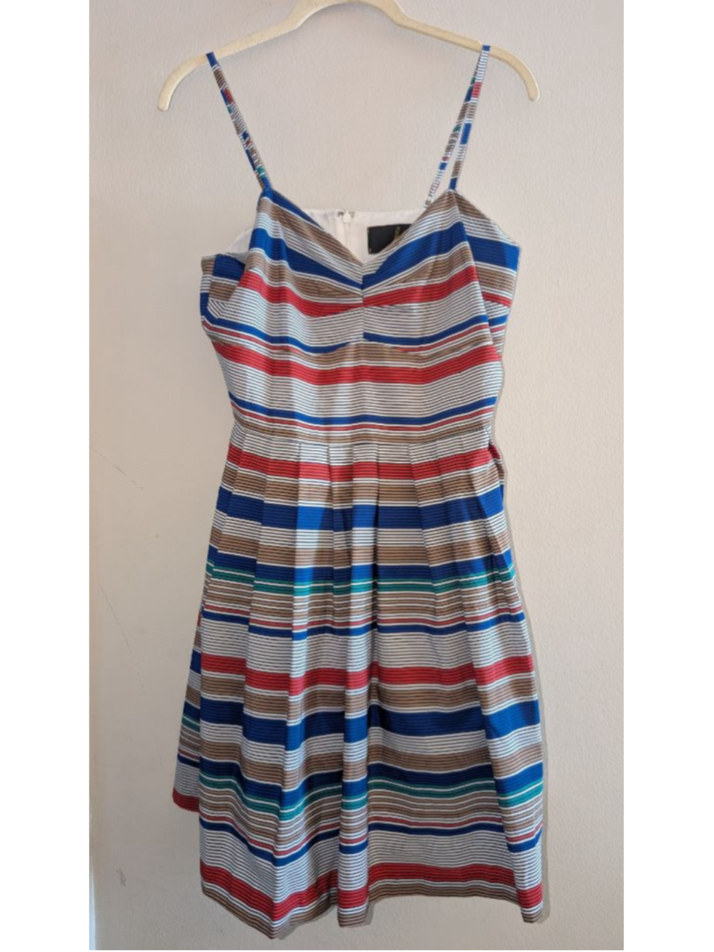 Jack Striped Mini Dress Size 10 Blue Red, Women's